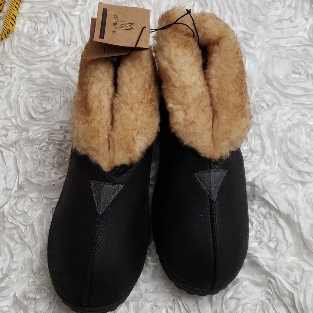 Slippers Men's Non-slip Soles Faux Fur Leatherette